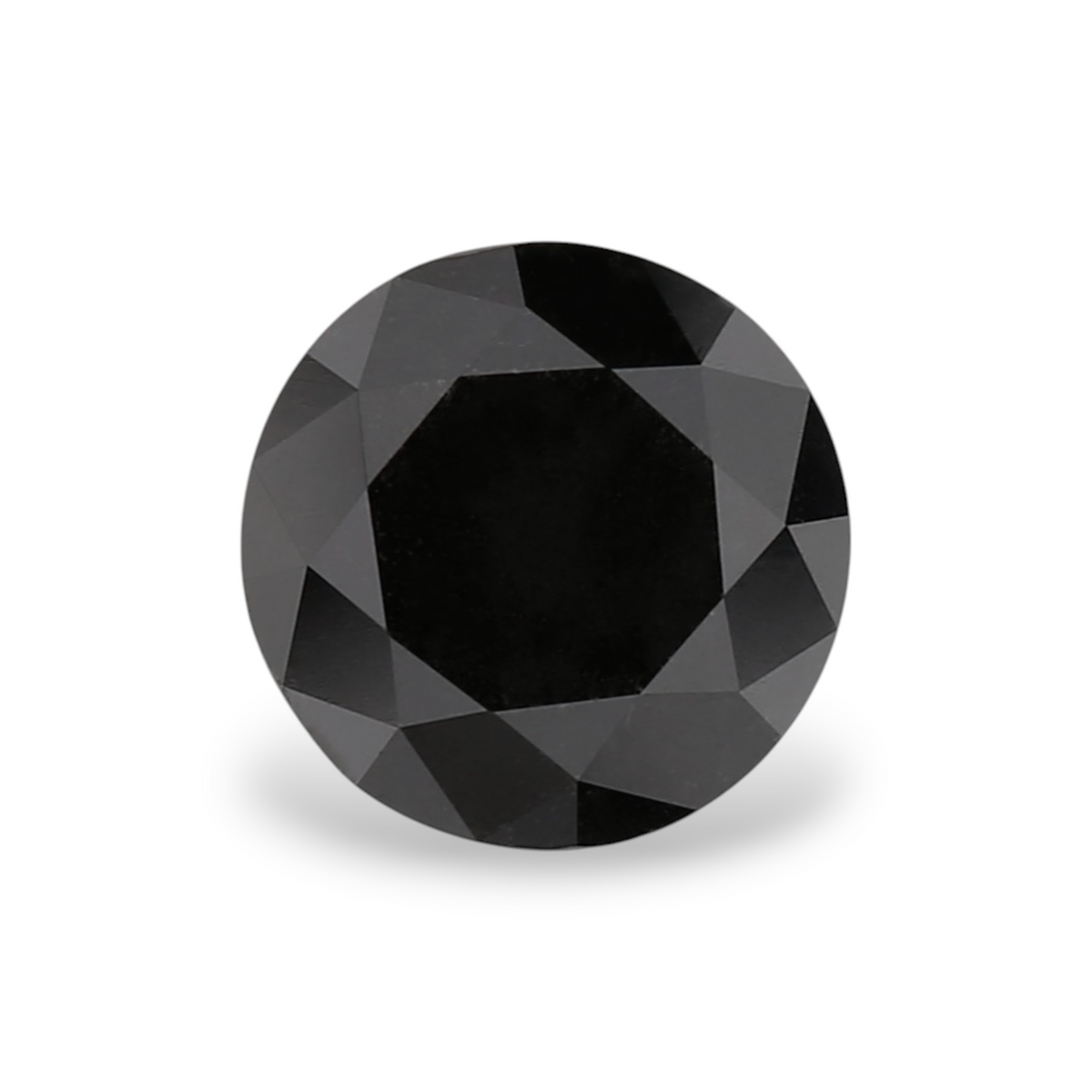 0.77 Carat Natural Black Round Diamond GIA