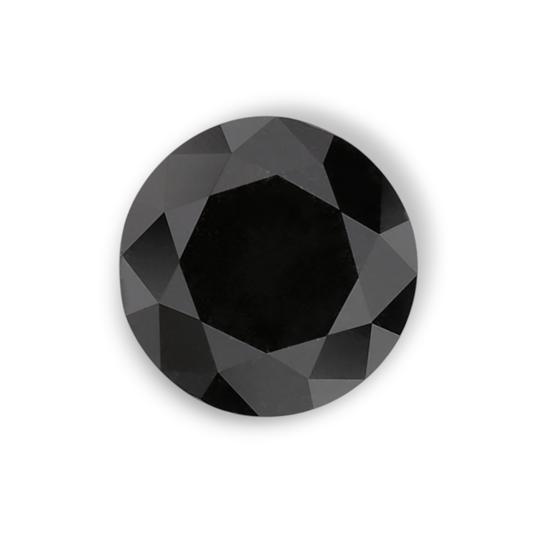 0.77 Carat Natural Black Round Diamond GIA