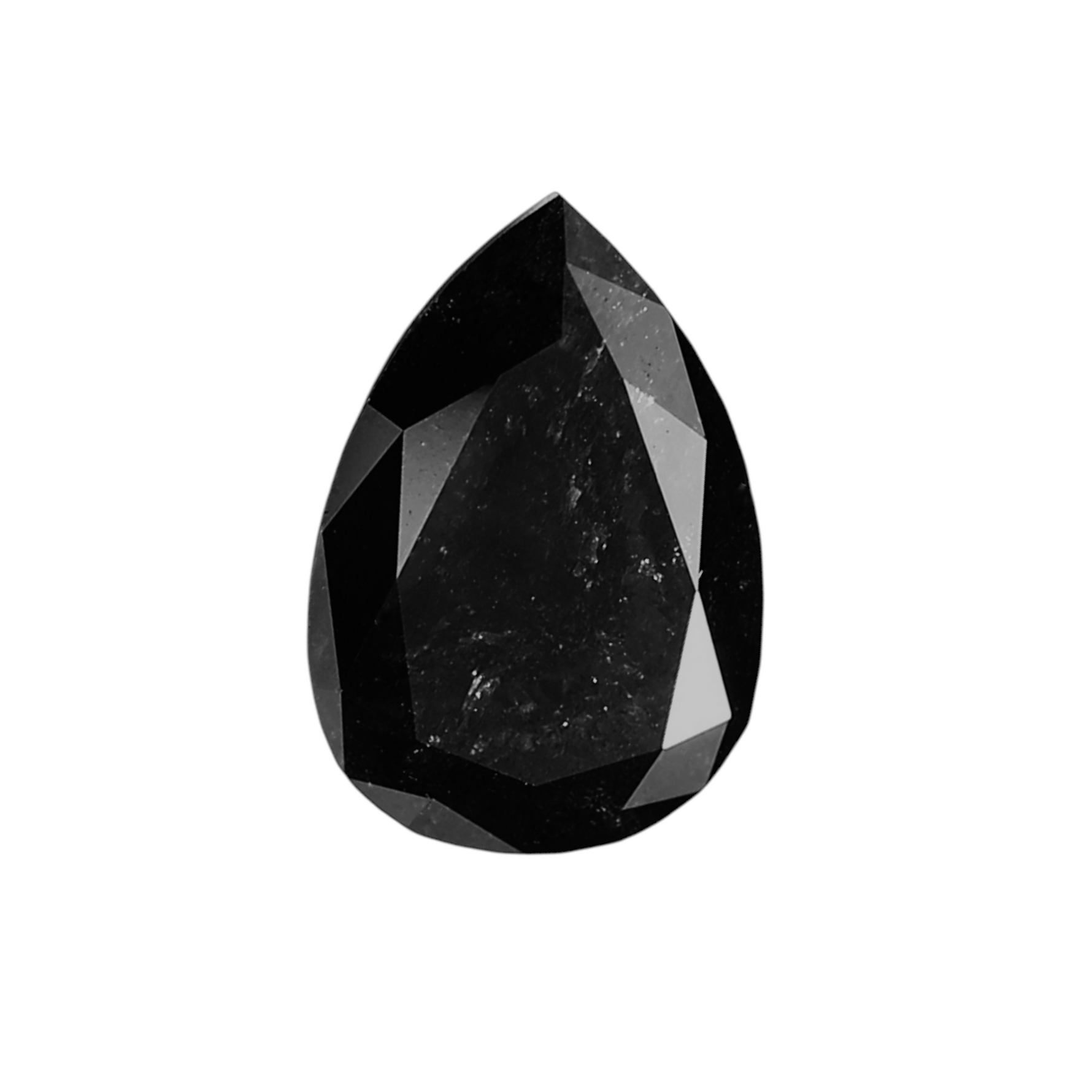 2.14 Carat Black Pear Diamond