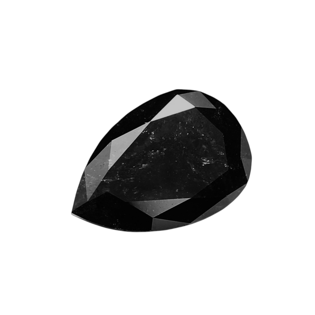 2.14 Carat Black Pear Diamond