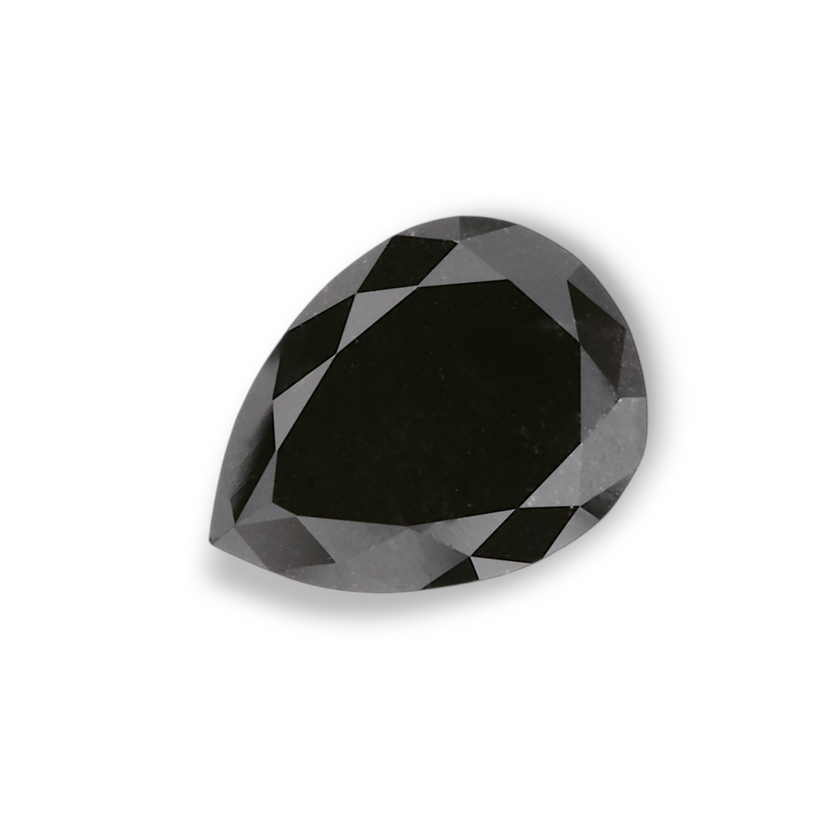 1.23 Carat Natural Black Pear Diamond GIA