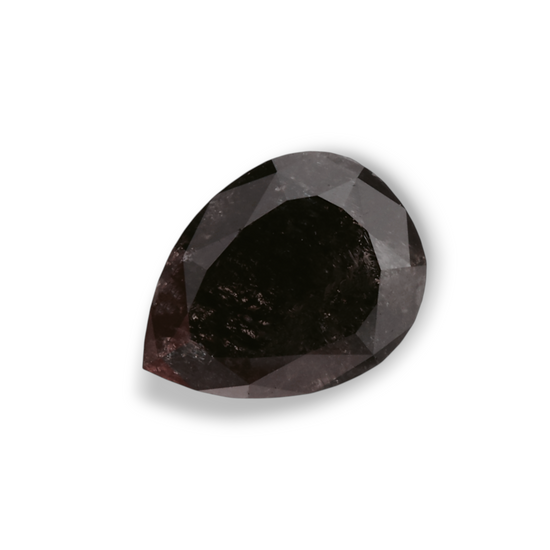1.04 Carat Natural Black Pear Diamond GIA