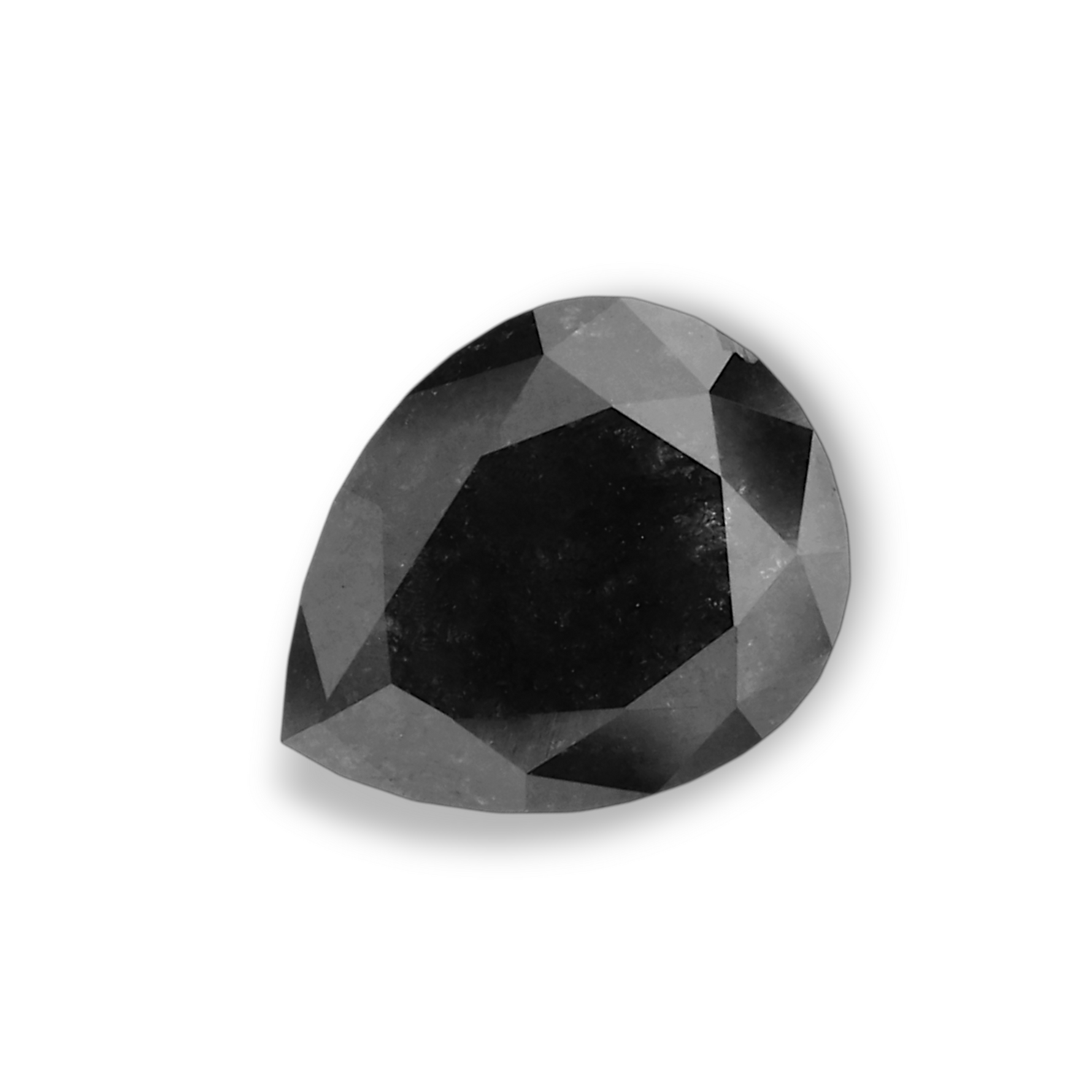 1.31 Carat Natural Black Pear Diamond GIA