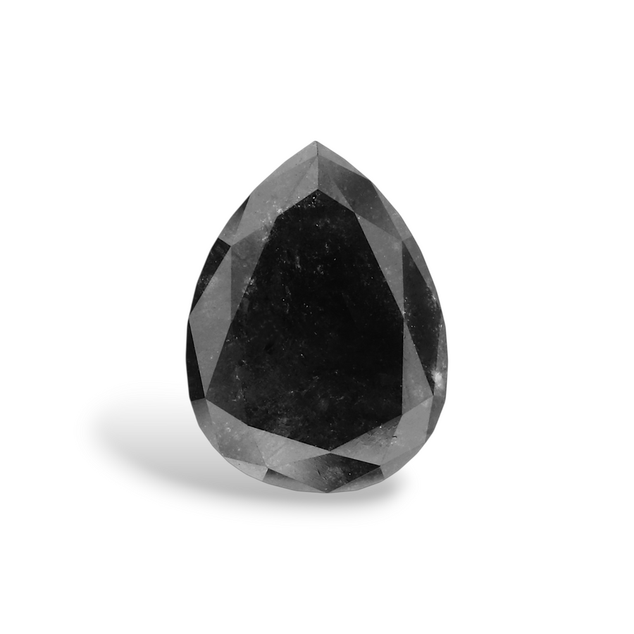 2.27 Carat Natural Black Pear Diamond GIA