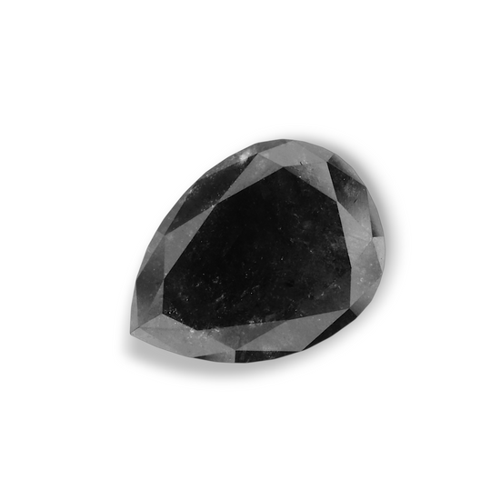2.27 Carat Natural Black Pear Diamond GIA