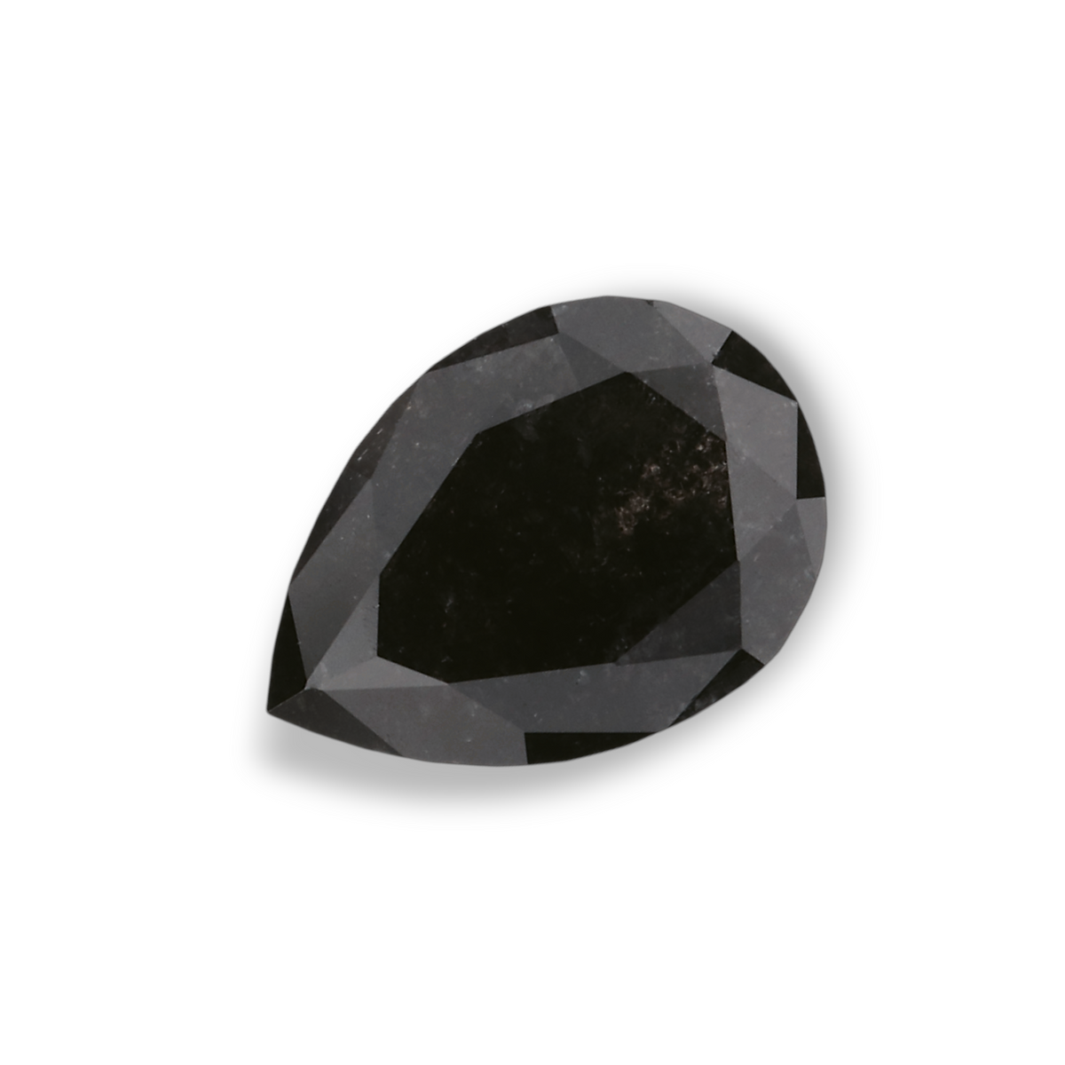 1.14 Carat Natural Black Pear Diamond GIA