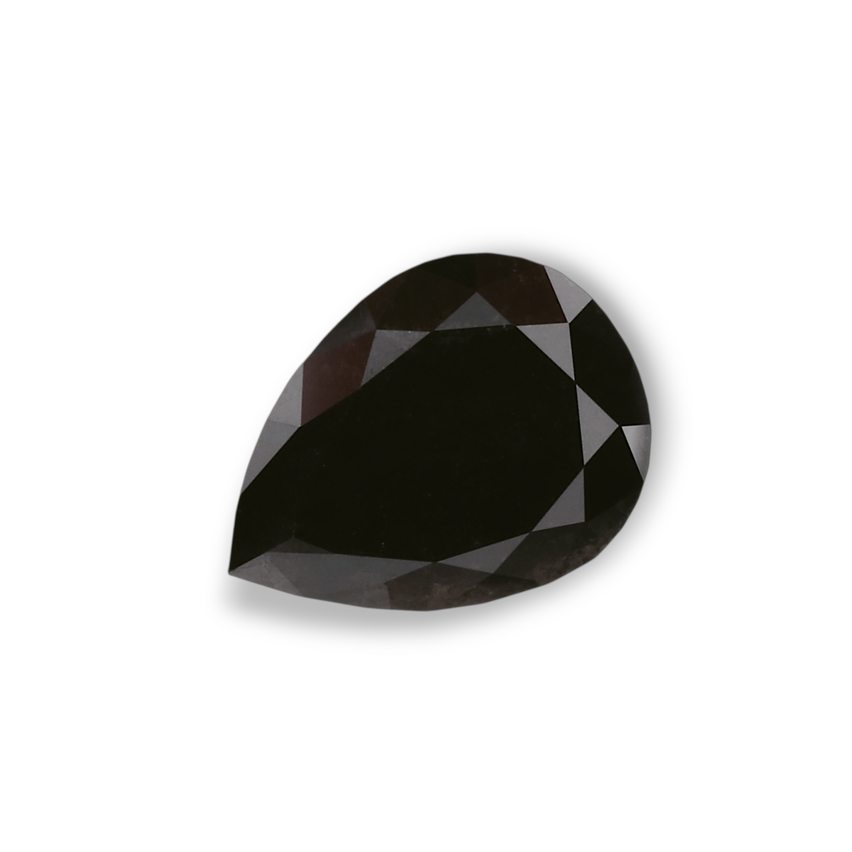 1.18 Carat Natural Black Pear Diamond GIA