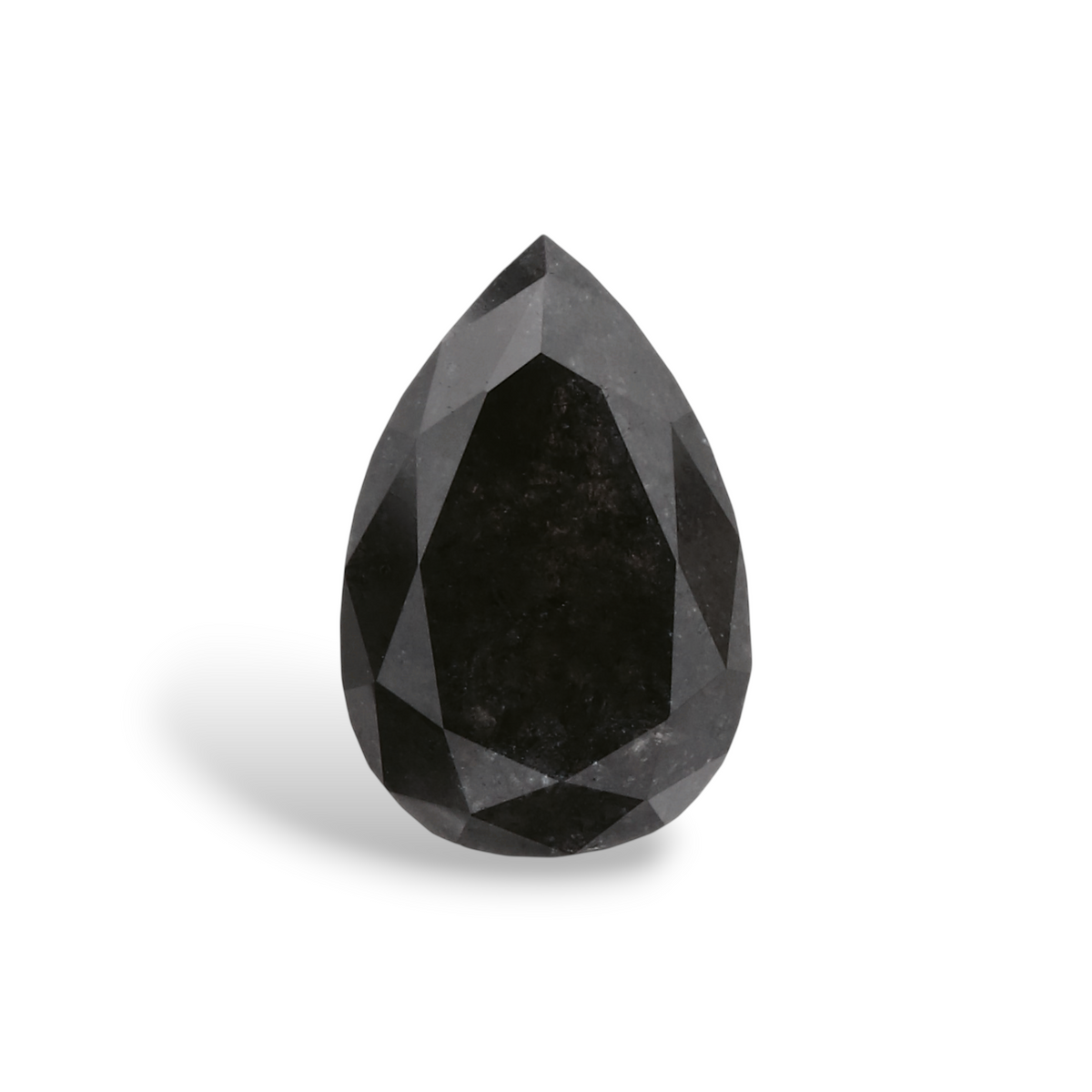 1.47 Carat Natural Black Pear Diamond GIA