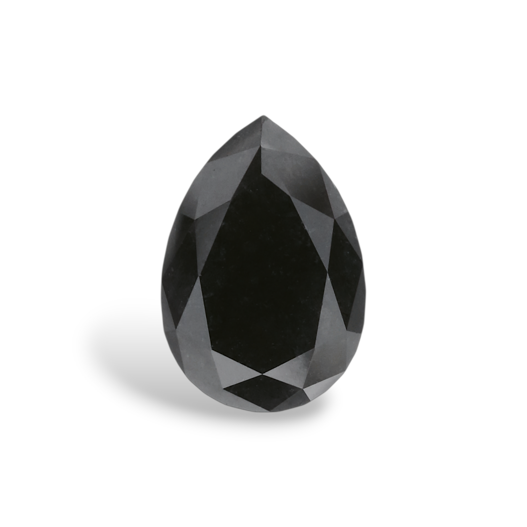 1.37 Carat Natural Black Pear Diamond GIA