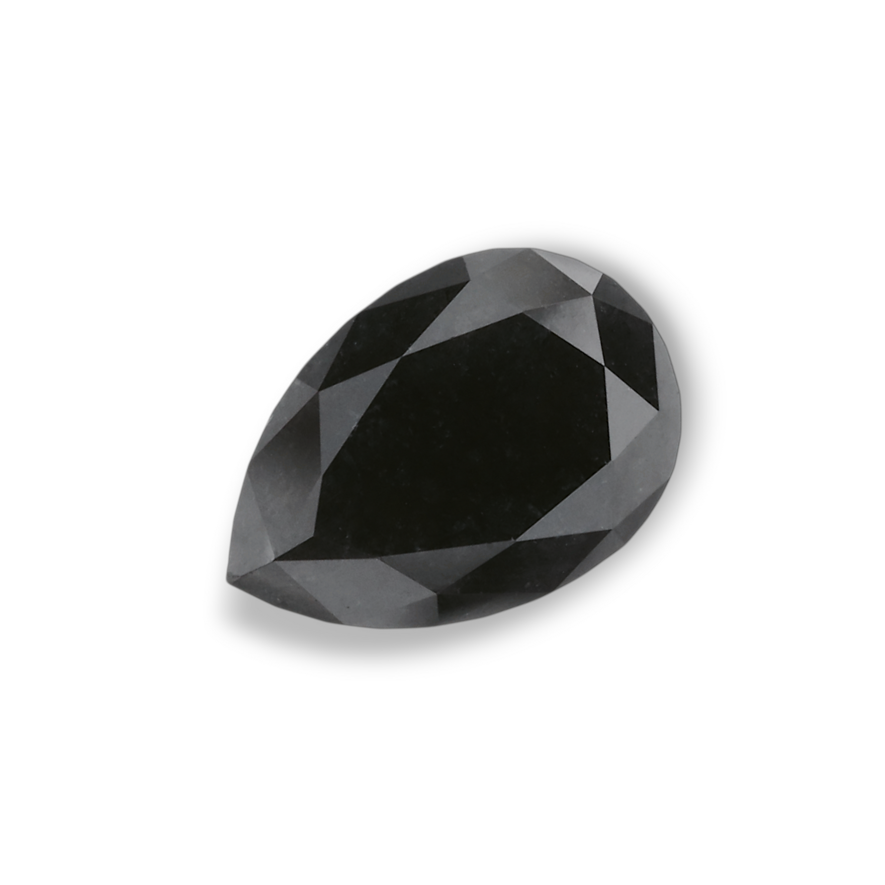 1.37 Carat Natural Black Pear Diamond GIA