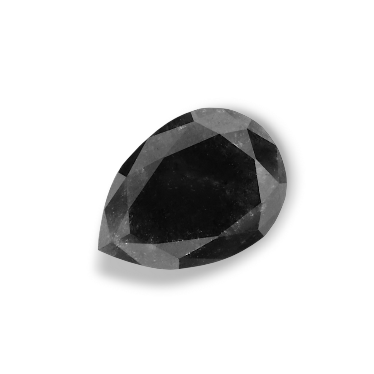 1.02 Carat Natural Black Pear Diamond GIA