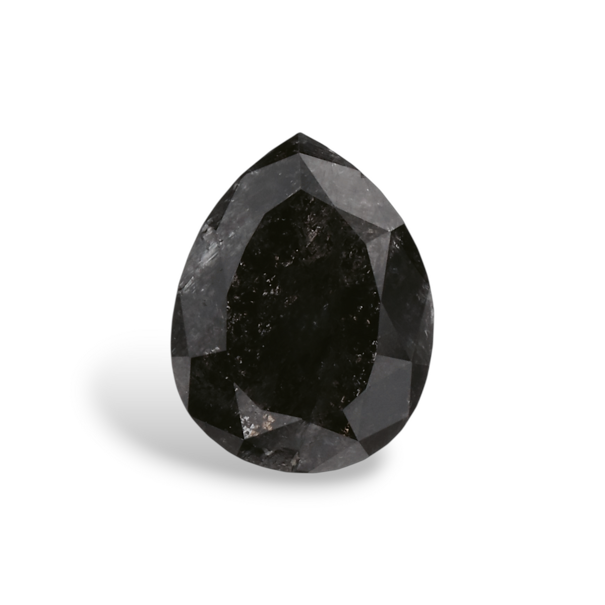 0.72 Carat Natural Black Pear Diamond GIA