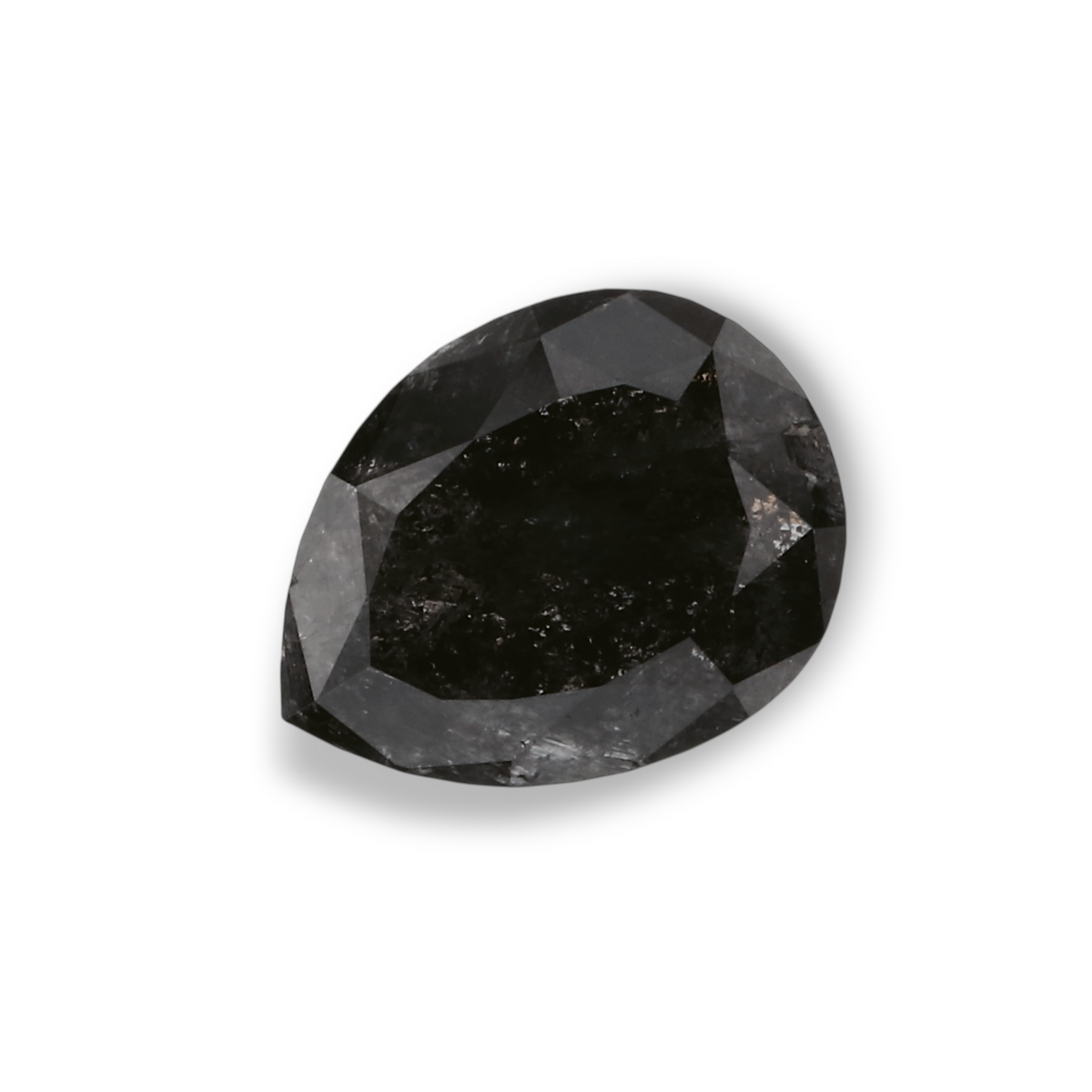 0.72 Carat Natural Black Pear Diamond GIA