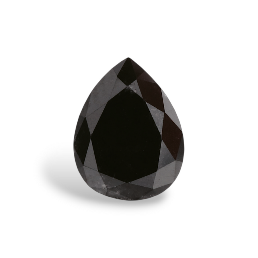 0.64 Carat Natural Black Pear Diamond GIA