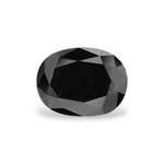 1.22 Carat Natural Black Oval Diamond GIA