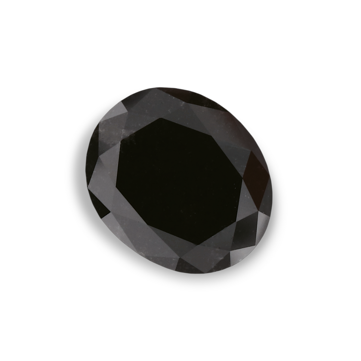 1.26 Carat Natural Black Oval Diamond GIA