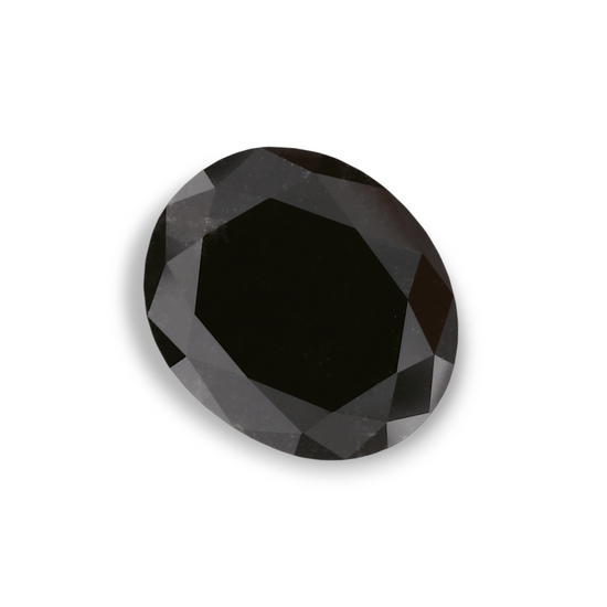 1.26 Carat Natural Black Oval Diamond GIA