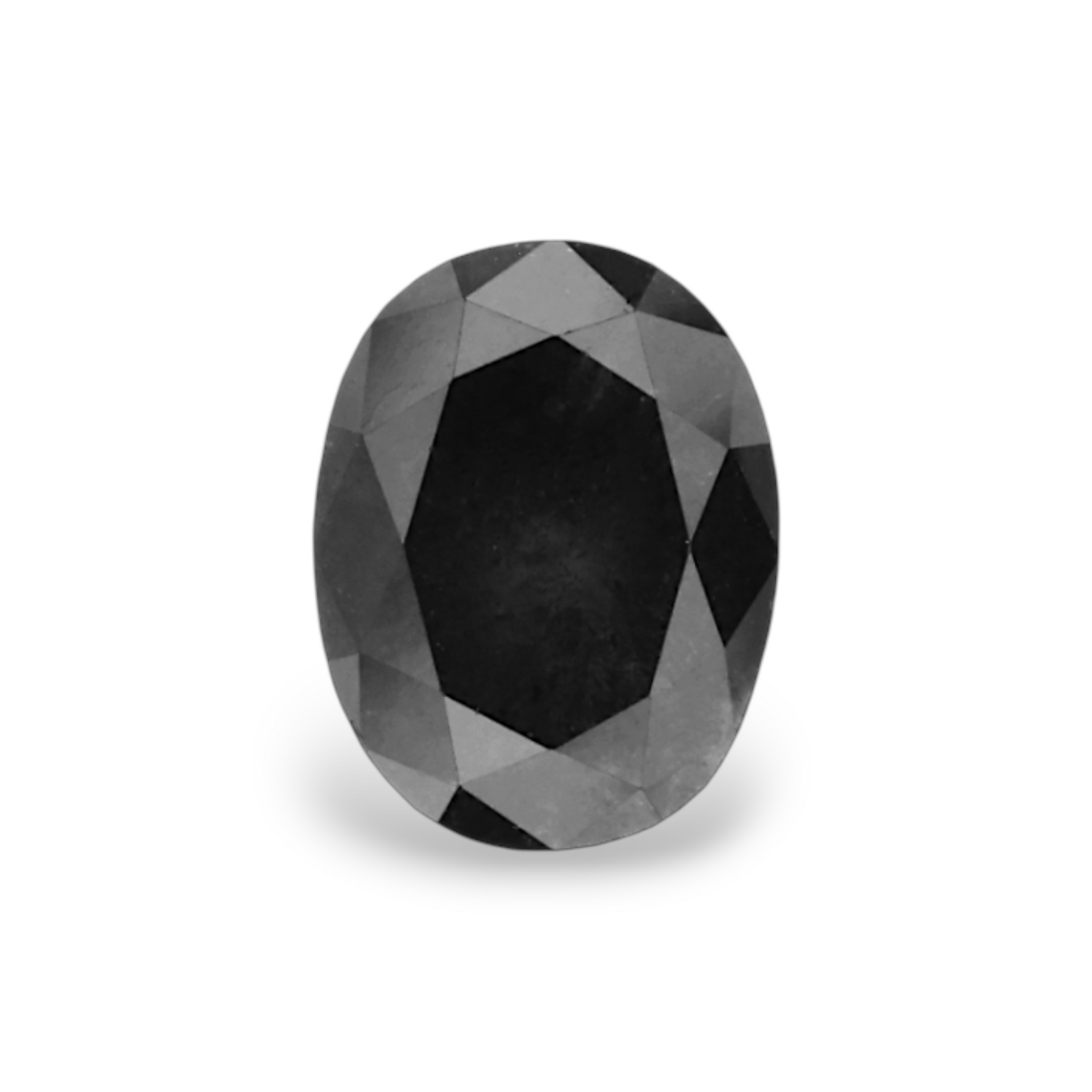 0.98 Carat Natural Black Oval Diamond GIA