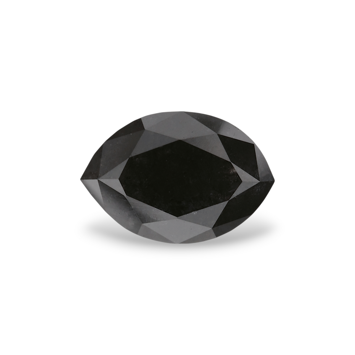 1.55 Carat Natural Black Marquise Diamond GIA