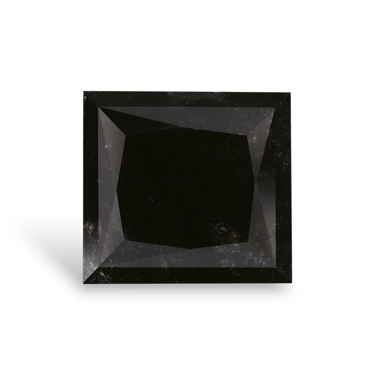 1.95 Carat Natural Black Square Diamond GIA