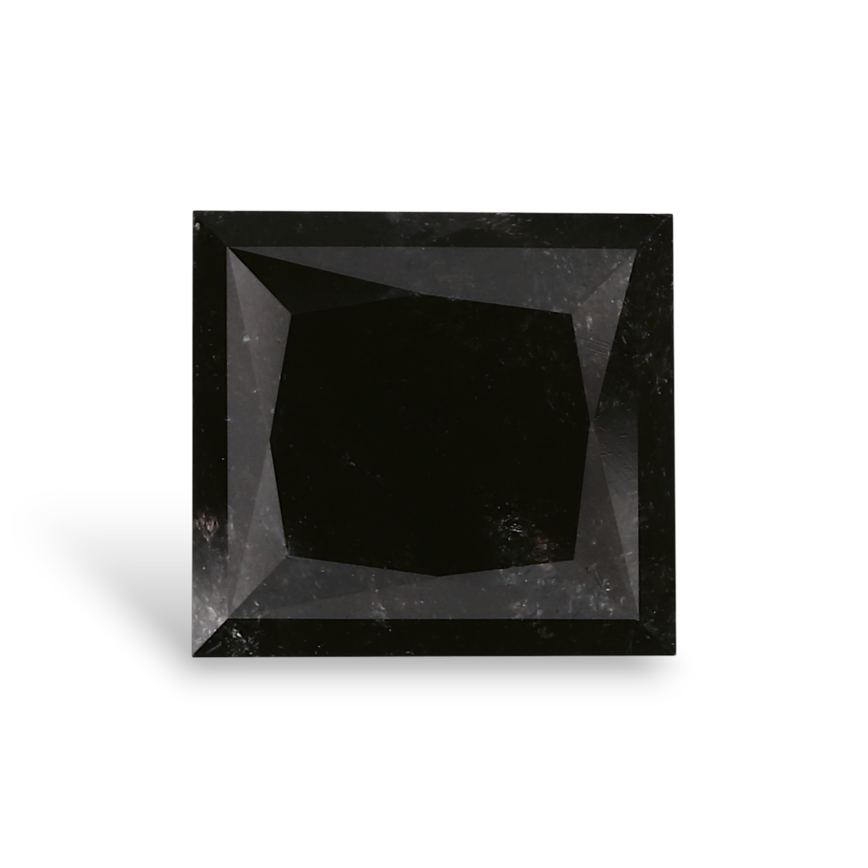 1.95 Carat Natural Black Square Diamond GIA