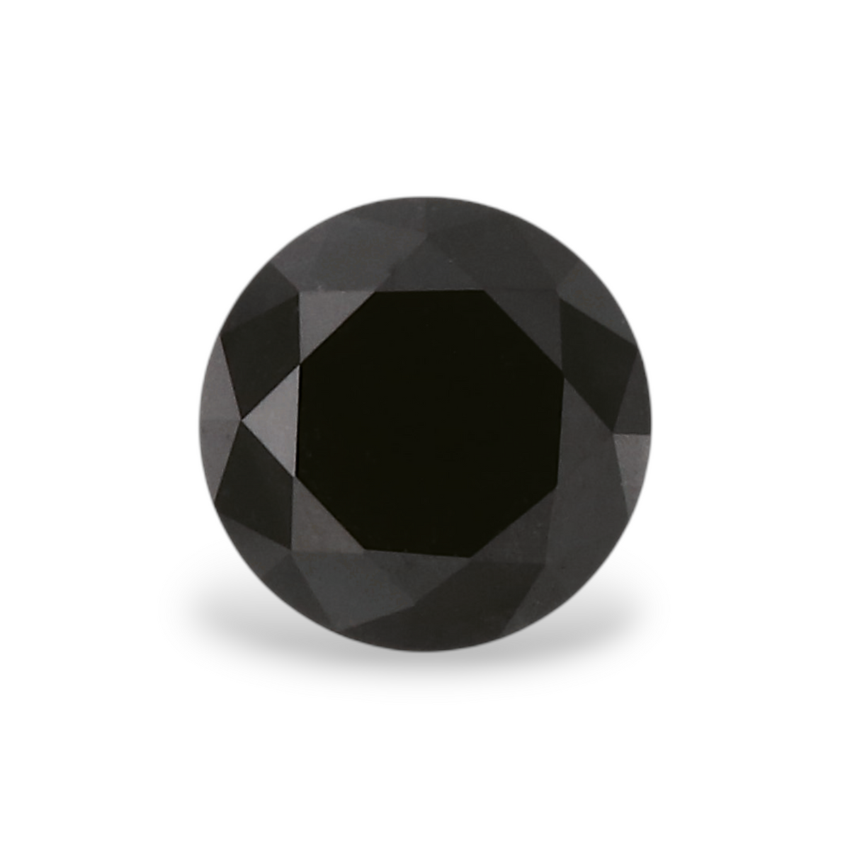 0.44 Carat Natural Black Round Diamond GIA