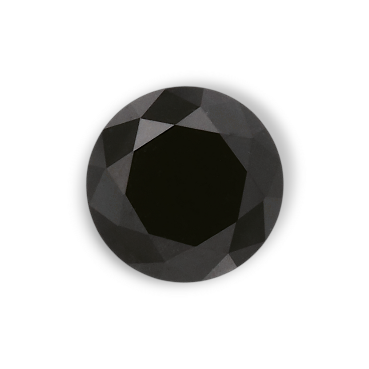 0.44 Carat Natural Black Round Diamond GIA