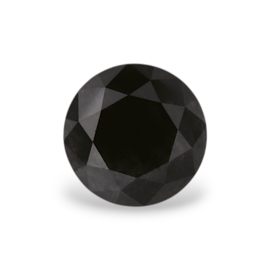 0.47 Carat Natural Black Round Diamond GIA