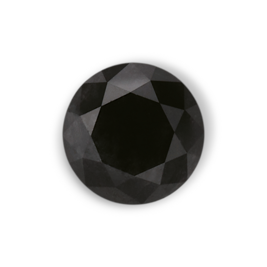 0.47 Carat Natural Black Round Diamond GIA