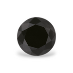 0.49 Carat Natural Black Round Diamond GIA