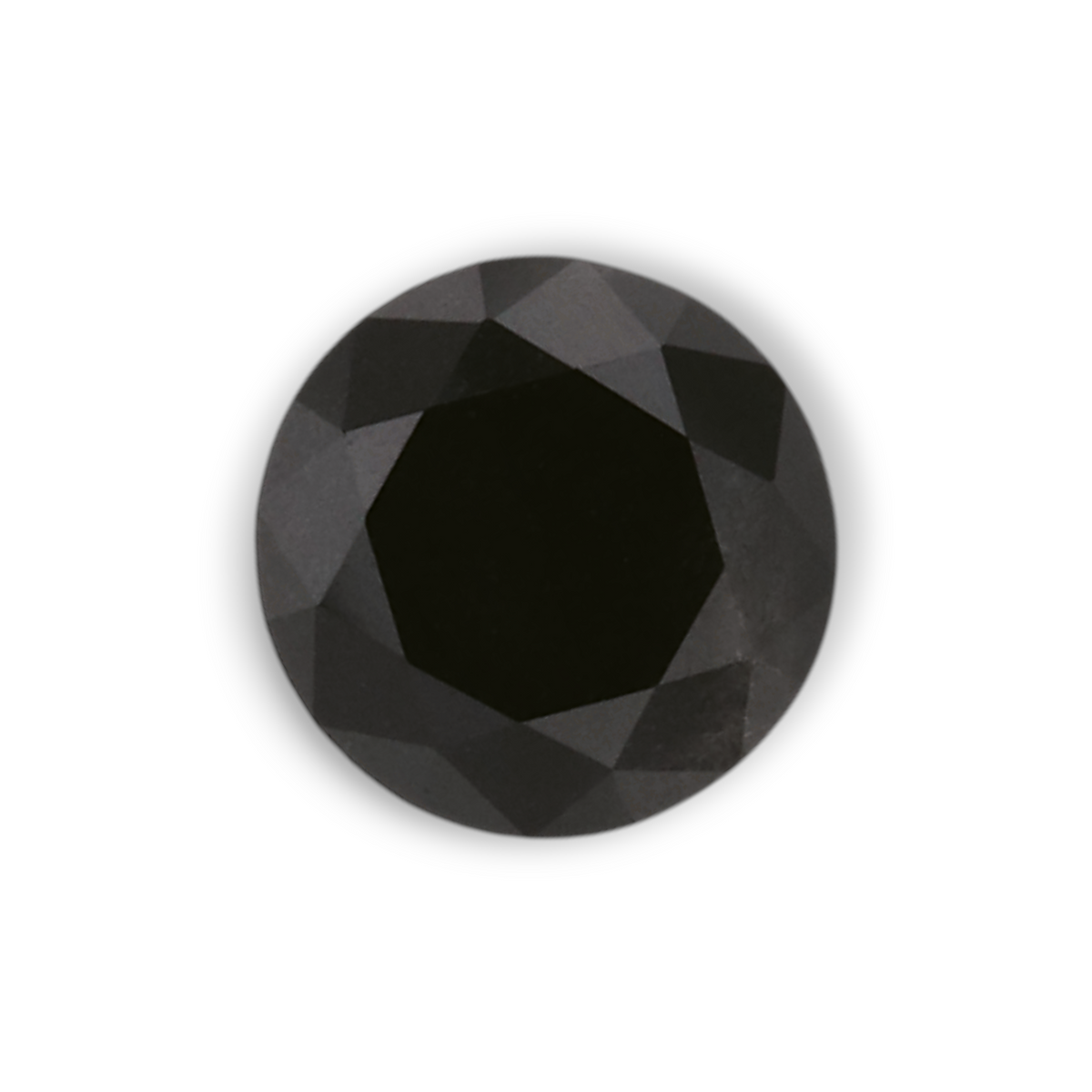 0.49 Carat Natural Black Round Diamond GIA