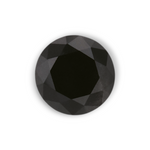 0.49 Carat Natural Black Round Diamond GIA