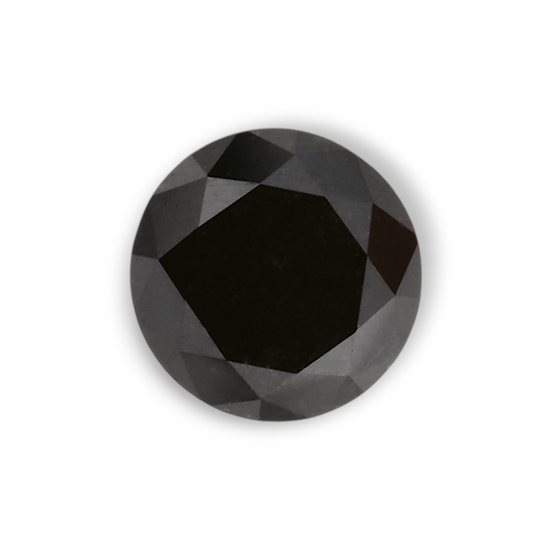 0.41 Carat Natural Black Round Diamond GIA