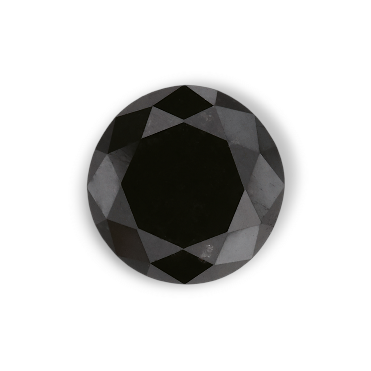 1.49 Carat Natural Black Round Diamond GIA