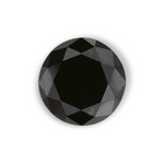 1.49 Carat Natural Black Round Diamond GIA