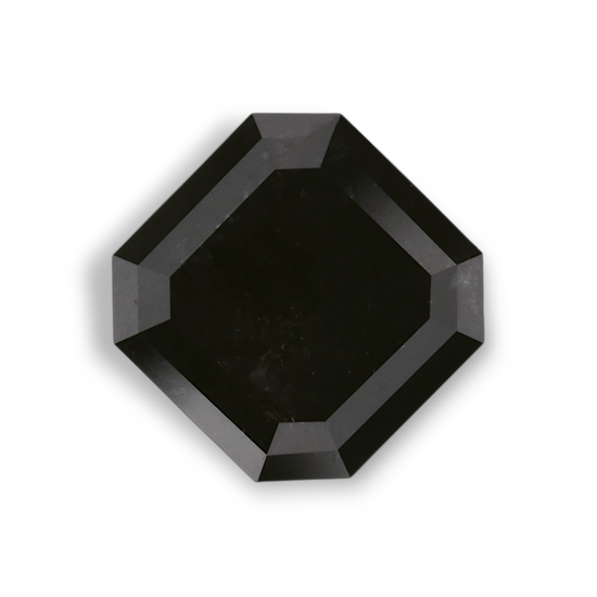 1.62 Carat Natural Black Emerald Diamond GIA