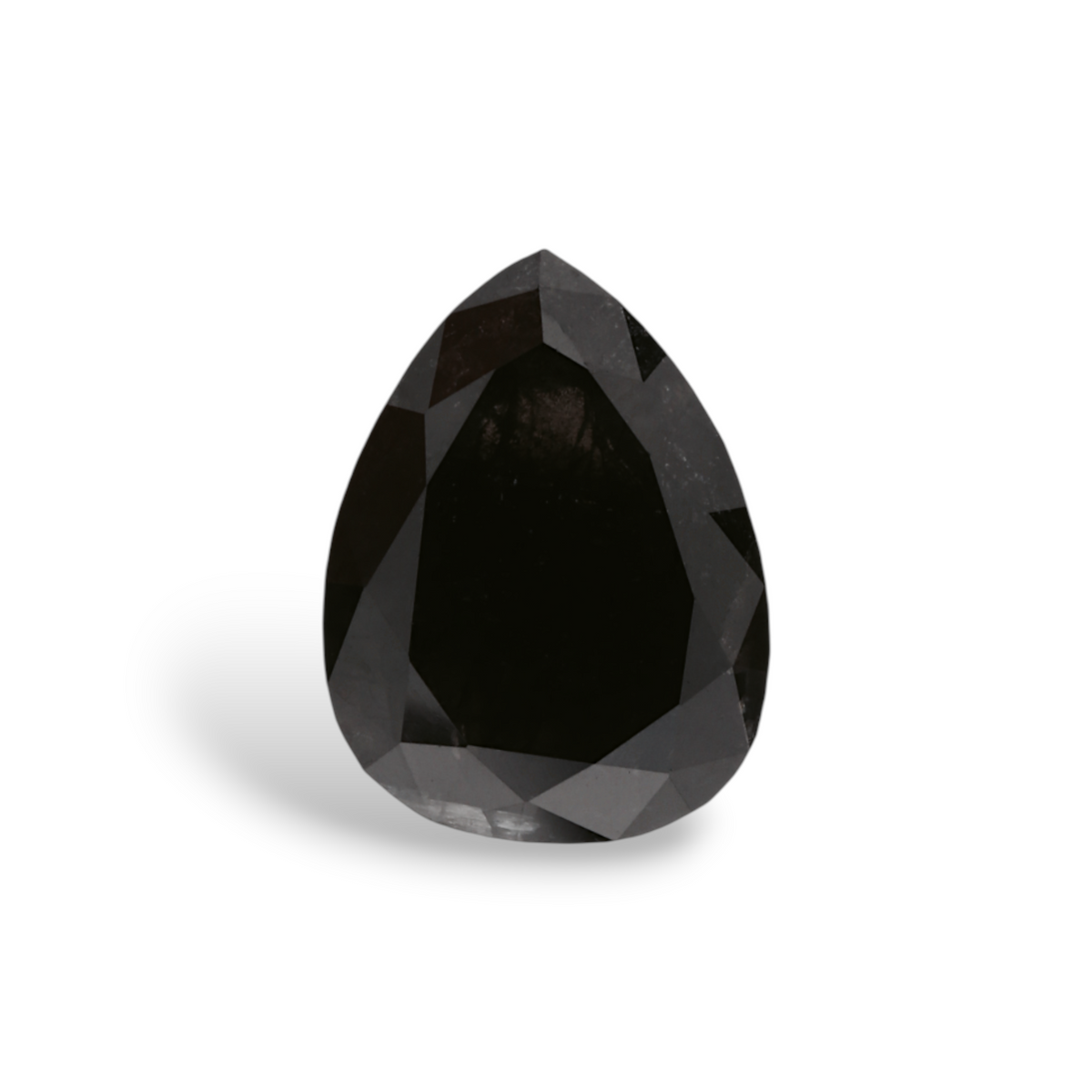 1.85 Carat Natural Black Pear Diamond GIA