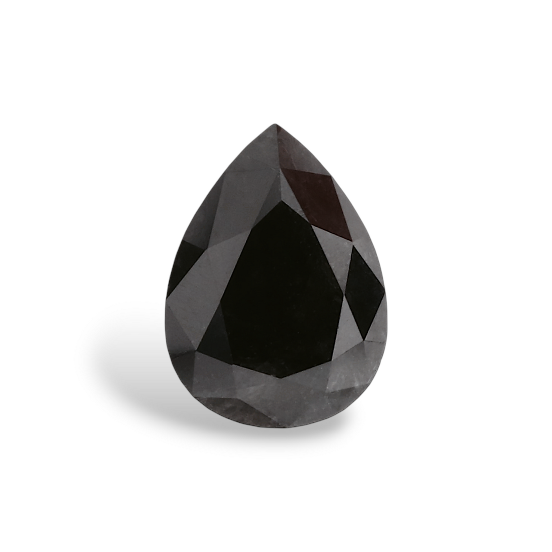0.64 Carat Natural Black Pear Diamond GIA