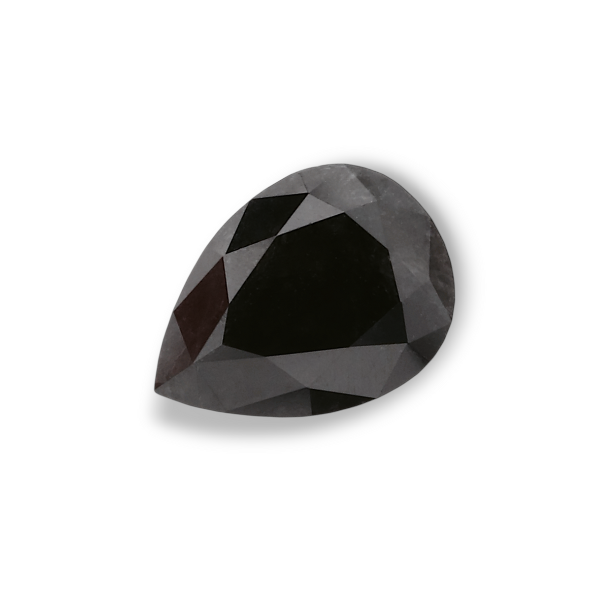 0.64 Carat Natural Black Pear Diamond GIA