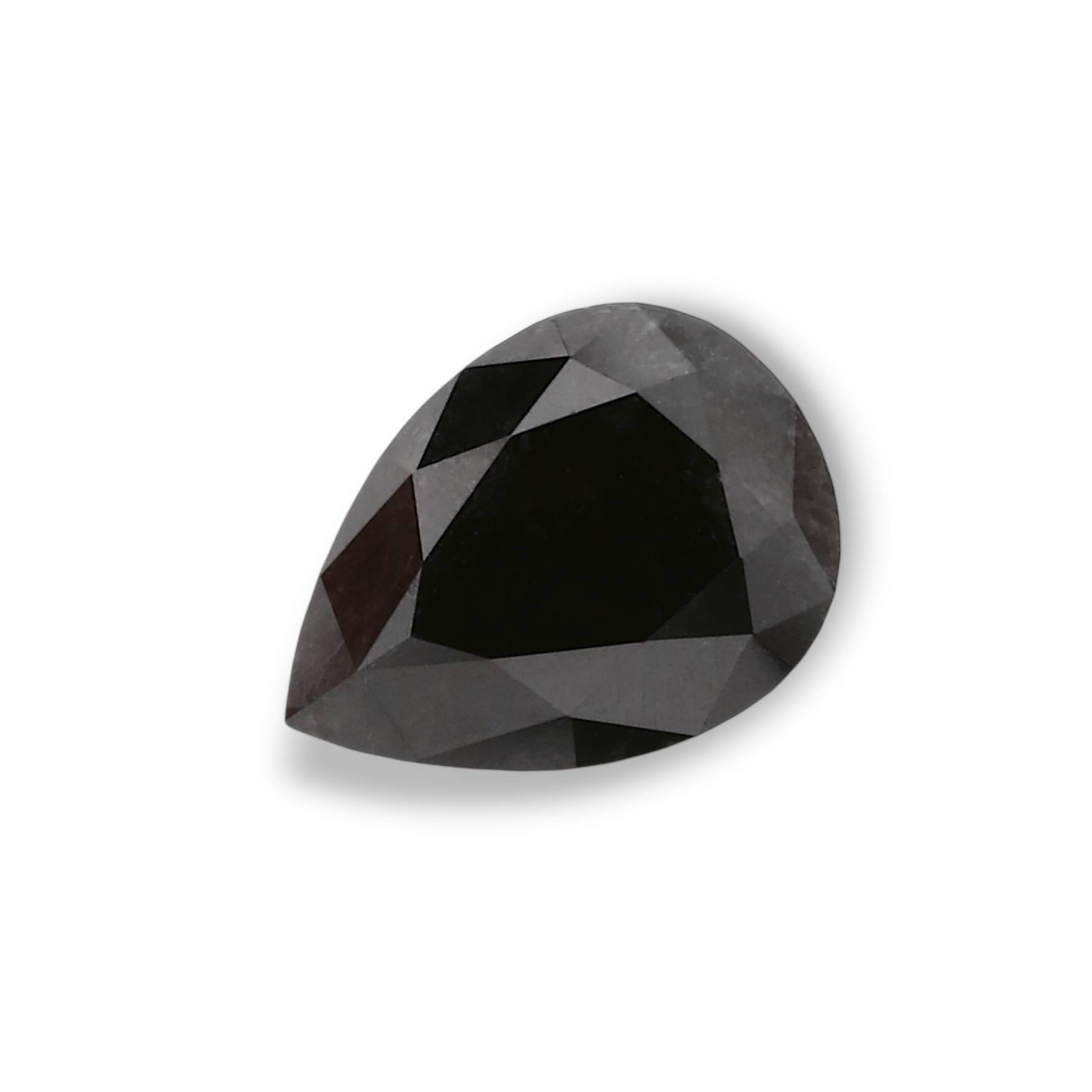 0.64 Carat Natural Black Pear Diamond GIA