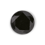 1.66 Carat Natural Black Round Diamond GIA