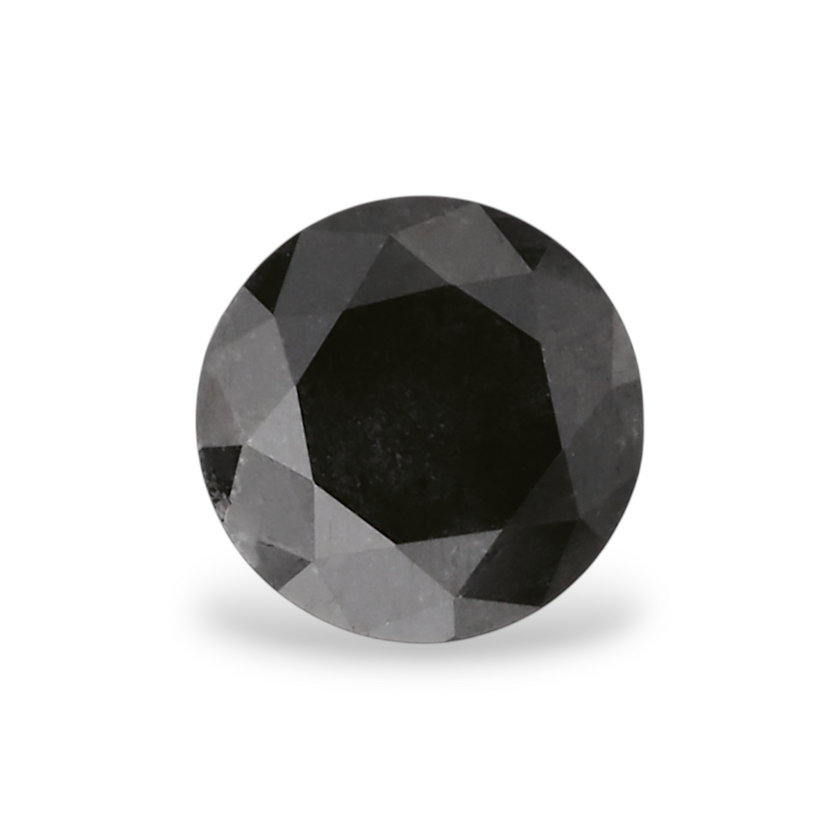 0.43 Carat Natural Black Round Diamond GIA