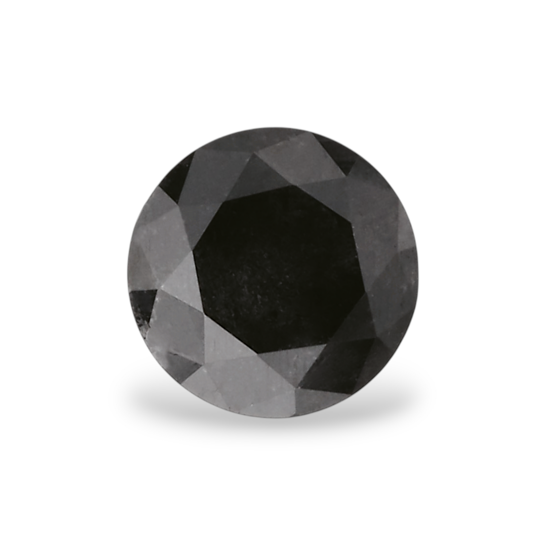 0.43 Carat Natural Black Round Diamond GIA
