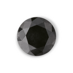 0.43 Carat Natural Black Round Diamond GIA