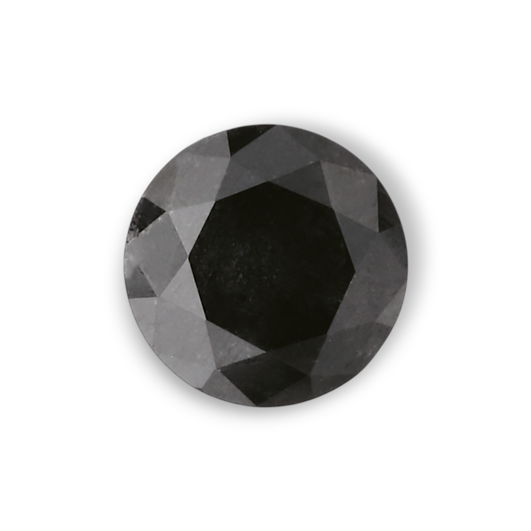 0.43 Carat Natural Black Round Diamond GIA
