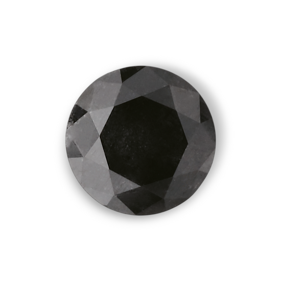 0.43 Carat Natural Black Round Diamond GIA