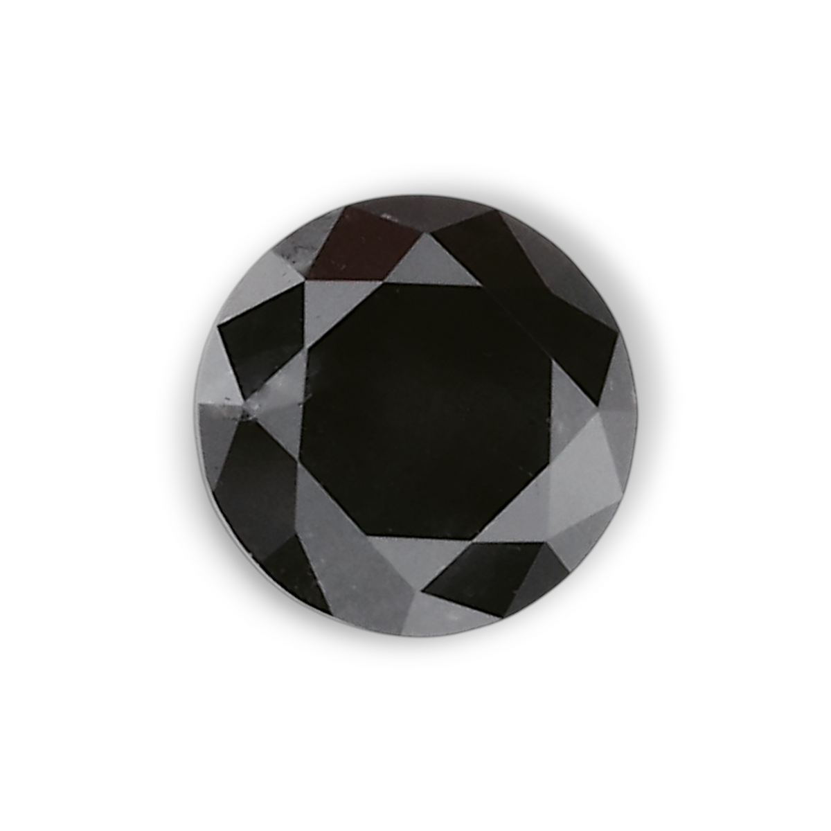 0.39 Carat Natural Black Round Diamond GIA