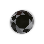0.39 Carat Natural Black Round Diamond GIA