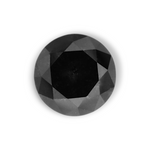 0.35 Carat Natural Black Round Diamond GIA