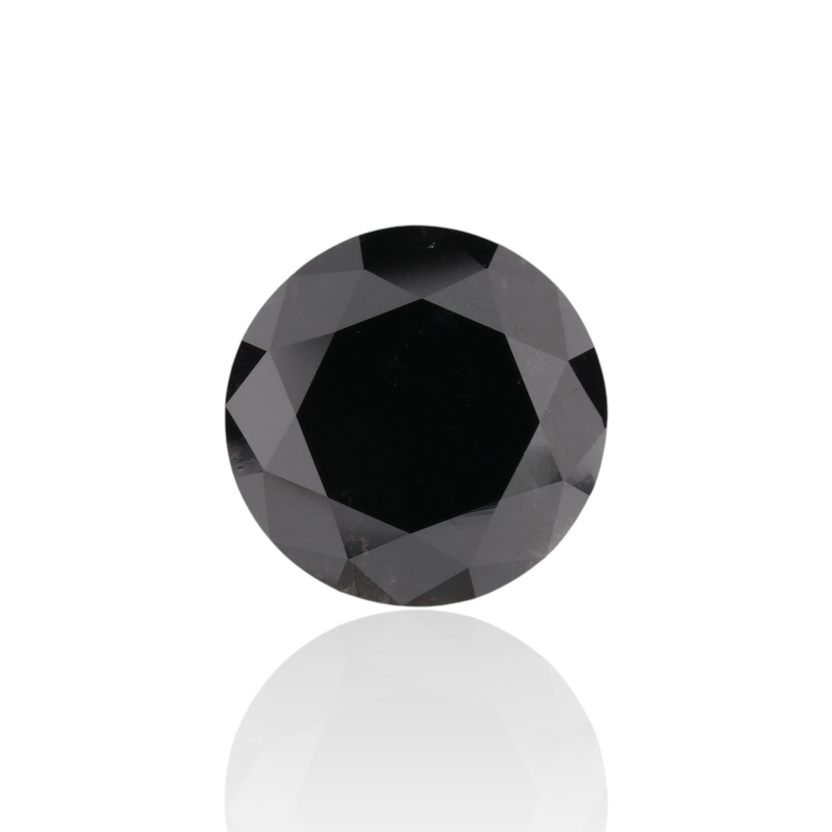 3.84 Carat Black Round Diamond